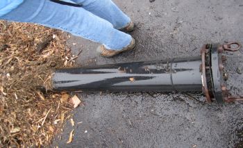 An Example of an aeration pipe used at a Commercial Composting Facility