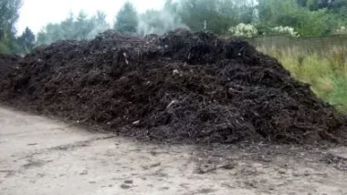 An example of commercial windrow composting.