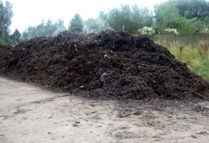 An example of commercial windrow composting.
