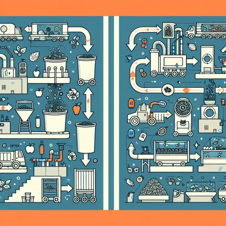 The basics of food waste separation are seen here in an AI generated collage.